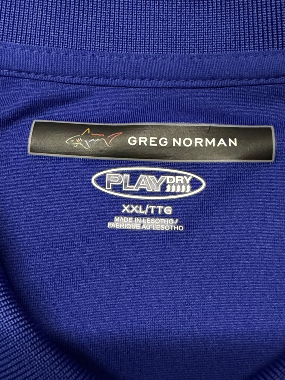 Greg Norman Collection Men's‎ Cobalt Blue Striped Performance Polo - Picture 4 of 9